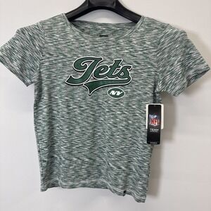 NFL Team Apparel New York Jets LADIES Dri Fit Short Sleeve Green & White New SzS